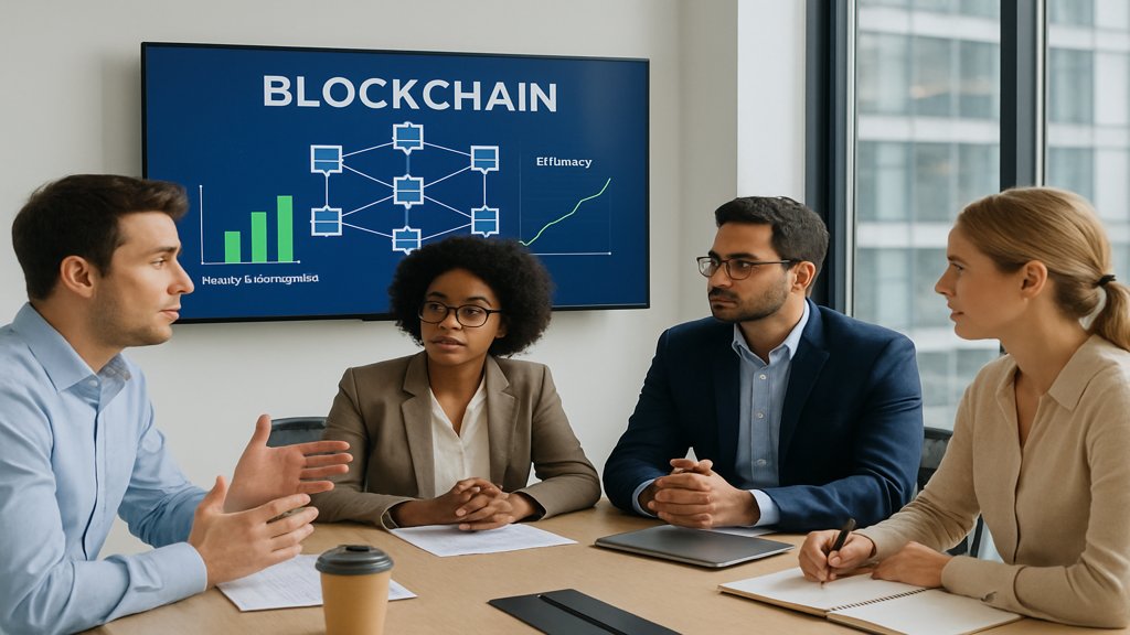 Diskussion über Blockchain-Technologien und ihre Effizienz.