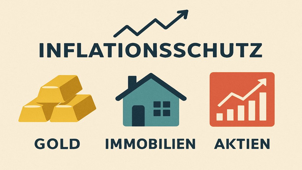 Infografik mit Anlageklassen und deren Inflationsschutzpotential.