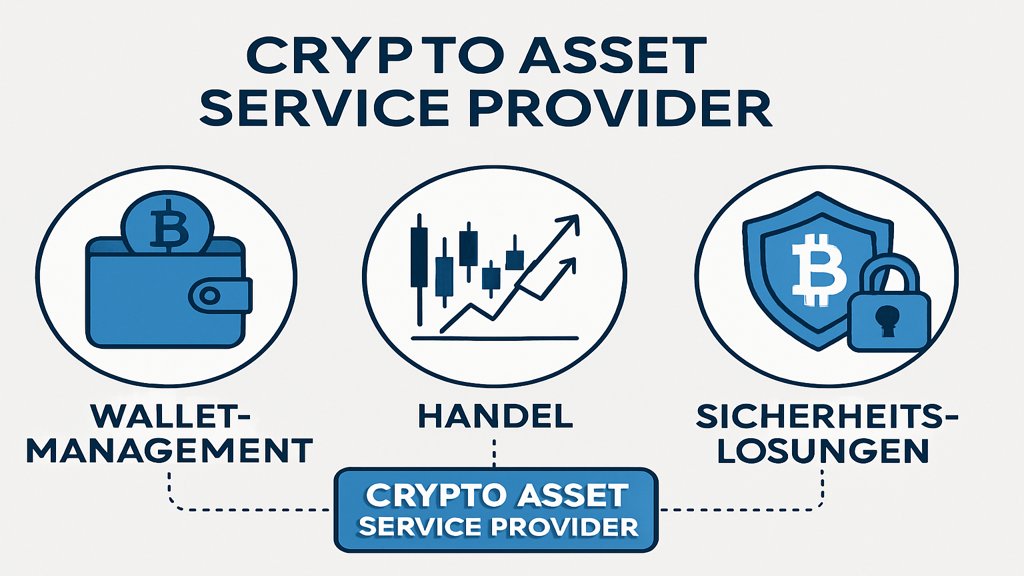 Infografik über die Dienstleistungen eines Crypto Asset Service Providers.