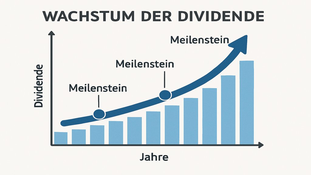 Infografik zeigt das Dividendenwachstum über mehrere Jahre.