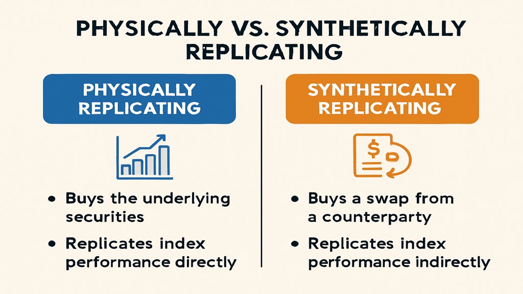 Infografik zu den Unterschieden zwischen physisch und synthetisch replizierend.