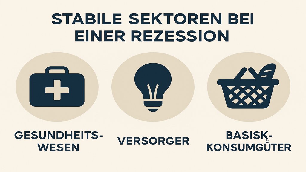 Infografik zu stabilen Sektoren bei einer Rezession.