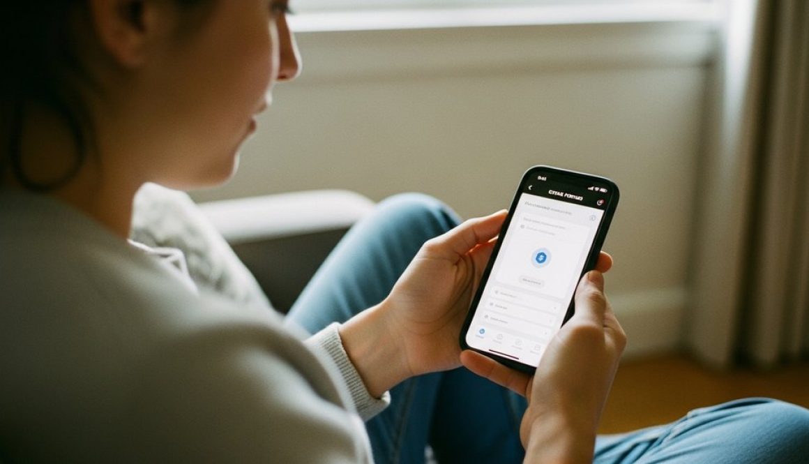 Ein Nutzer verwaltet sicher seine Kryptowährungen mit einem Software Wallet auf dem Smartphone.