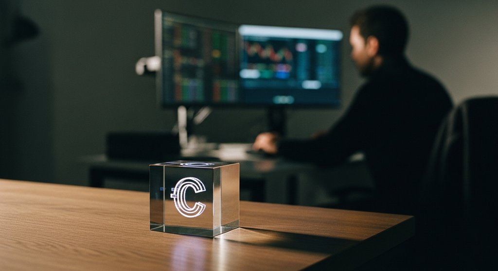 Ein symbolisches Bild für das Compound Finance Protokoll, das digitale Zinserträge in der DeFi-Welt darstellt.