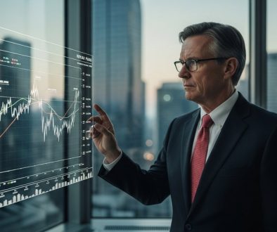 Ein Zentralbanker analysiert nachdenklich die Auswirkungen von Quantitative Easing auf die Finanzmärkte.