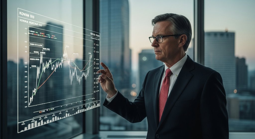 Ein Zentralbanker analysiert nachdenklich die Auswirkungen von Quantitative Easing auf die Finanzmärkte.