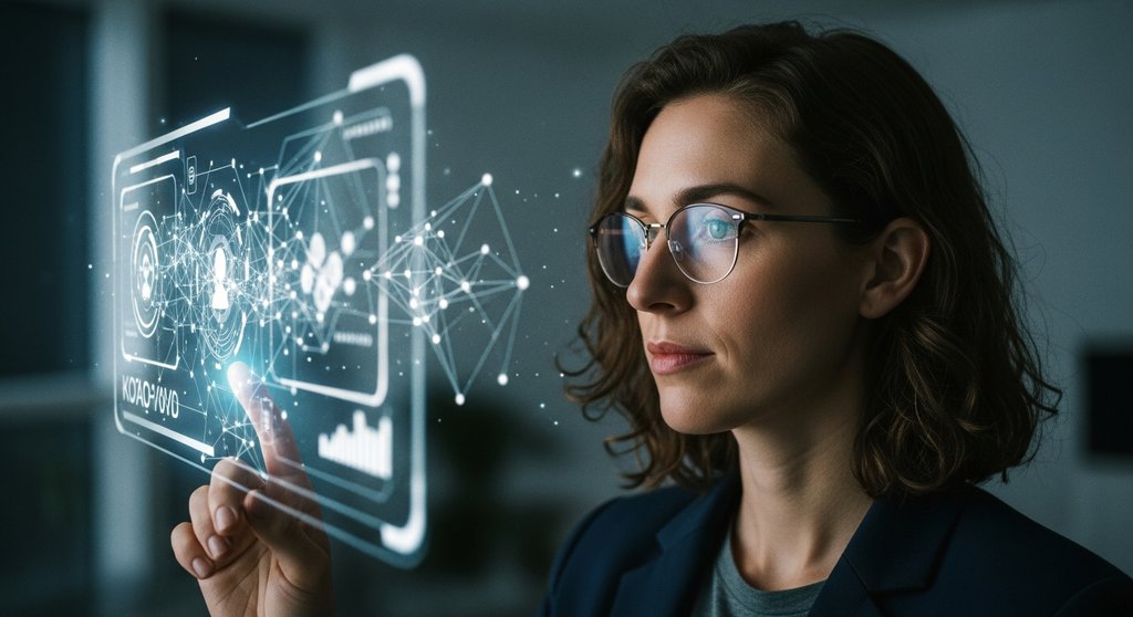 Eine Person interagiert mit der Benutzeroberfläche einer Decentralized Exchange und symbolisiert finanzielle Souveränität.