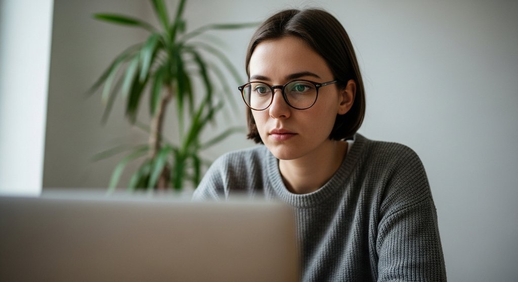 Eine Person sitzt konzentriert vor einem Laptop und folgt einer Uniswap Anleitung.