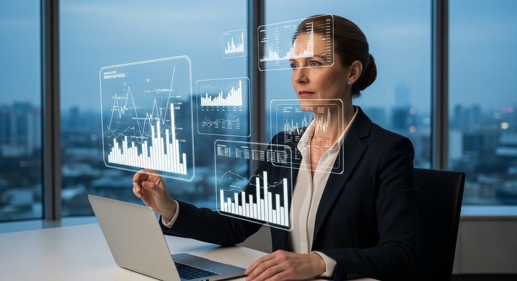 Eine Zentralbankerin analysiert komplexe Wirtschaftsdaten als Metapher für unkonventionelle Geldpolitik.
